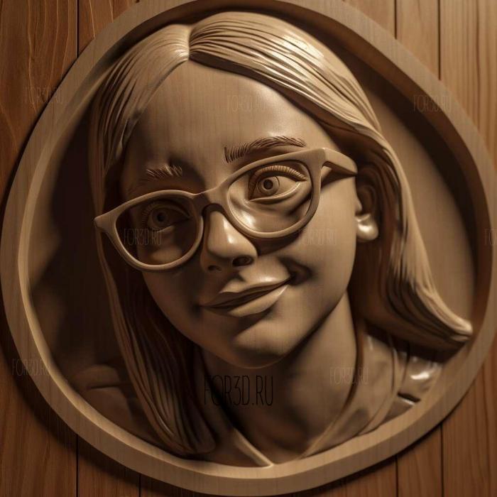Megane Girl 4 stl model for CNC